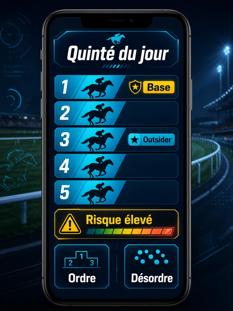 Infographie: distinguer base, outsider, ordre et risque dans un Quinté.